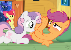 Size: 2000x1400 | Tagged: explicit, artist:facelessjr, apple bloom, princess luna, scootaloo, sweetie belle, :<, adorabloom, afterglow, aftersex, ahegao, anus, bedroom eyes, bloom & gloom, caught, cum, cunnilingus, cute, cutie mark crusaders, dream, eyes on the prize, eyes rolling back, facial, female, female orgasm, females only, filly, filly on filly, foal, foalcon, freaked out, g4, genitals, imported from derpibooru, lesbian, magic, magic aura, my little pony: friendship is magic, nudity, open mouth, oral, orgasm, ship:scootabelle, shipping, show accurate, show accurate porn, spread wings, squirting in mouth, tongue out, underhoof, vaginal orgasm, vaginal secretions, vaginal secretions in mouth, vulva, wingboner, wings