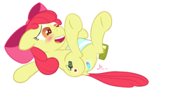 Size: 1920x1080 | Tagged: explicit, artist:vsdrawfag, apple bloom, anus, bloom & gloom, blushing, butt, chest fluff, cutie mark, dock, electric sex, electrostim, female, fetish, foalcon, g4, imported from derpibooru, my little pony: friendship is magic, no exceptions, nudity, plot, pony, solo, solo female, twittermite, unbirthing, vagina, vore, vulva