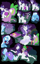 Size: 1000x1576 | Tagged: explicit, artist:fuf, rarity, spike, age progression, anthro, breasts, butt, character proxy, character to character, comic, conjoined, dragon, female, fetish, foalcon, fusion, g4, head up butt, heart, implied shipping, implied sparity, implied straight, imported from derpibooru, male, mare, merging, nudity, penetration, penis, plot, pony, pony to pony, quest for the book of spells, rule 63, sex, shipping, snails, snips, softcore, straight, tongue out, transformation, transgender transformation, trixie, trixie's fans, unbirthing, unicorn, vore