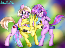 Size: 3588x2660 | Tagged: explicit, artist:anibaruthecat, oc, oc:ashee, oc:phyra, oc:sapphire chord, anal insertion, anal orgasm, anus, balls, blowjob, butt, colt, cum, cumming, dildo, double penetration, enjoying, female, female on male, femdom, filly, filly on colt, foal, foalcon, futa, futa filly, futa filly on colt, futa filly on male, futa oc, futa on colt, futa on male, futadom, genitals, group sex, high res, imported from derpibooru, insertion, intersex, lucky bastard, male, malesub, multiple penetration, nudity, oc only, oral, orgasm, pegging, penetration, penis, plot, pony, reverse foalcon, reverse spitroast, sex, sex toy, spitroast, straight, strapon, submissive, threesome, underhoof