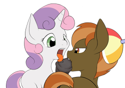 Size: 3400x2400 | Tagged: explicit, artist:vulapa, button mash, sweetie belle, bisexual, biting, blowjob, colt, disembodied penis, double blowjob, earth pony, female, filly, foal, foalcon, g4, gay, group sex, hat, high res, horsecock, imported from derpibooru, just the tip, licking, licking cock, male, male pov, mmf threesome, multiple blowjob, nudity, offscreen character, open mouth, oral, penis, penis biting, pony, pov, propeller hat, sex, shipping, simple background, straight, threesome, tongue out, transparent background, unicorn