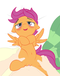 Size: 834x1054 | Tagged: explicit, artist:mostazathy, artist:sadieyule, scootaloo, animated, belly, belly button, blushing, clitoris, dominant pov, duo, duo male and female, female, filly, foal, foalcon, g4, gif, human, human male, human male on filly, human on pony action, human penis, human pov, human vulva, human vulva on pony, imported from derpibooru, interspecies, lying down, male, male pov, missionary position, nudity, offscreen character, offscreen human, offscreen male, on back, pegasus, penetration, penis, pony, pov, sex, smiling, straight, vaginal, vaginal secretions, vulva