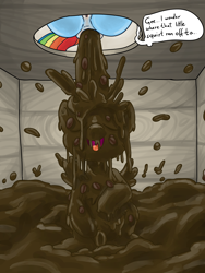 Size: 3769x5000 | Tagged: explicit, grotesque, artist:smudge proof, rainbow dash, scootaloo, anus, diarrhea, eyes closed, female, female focus, filly, foal, foalcon, g4, imported from derpibooru, lesbian, messy, muck, nudity, open mouth, outhouse, pegasus, pony, poop, pooping, scat, scat bath, scataloo, ship:scootadash, shipping, solo focus, vulva, what the hell smudge proof