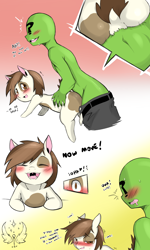 Size: 1350x2250 | Tagged: explicit, artist:cold-blooded-twilight, oc, oc:anon, age difference, anal, anonymous, balls deep, blushing, colt, comic, cute, cute porn, earth pony, emanata, foal, foalcon, g4, gay, human, human male, human male on colt, human on pony action, imported from derpibooru, interspecies, male, male pov, offscreen character, pipsqueak, pony, pov, sex, twink