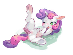 Size: 1200x900 | Tagged: explicit, artist:deer meo, sweetie belle, female, foalcon, g4, horn, horsecock, imported from derpibooru, male, nudity, penis, pixiv, pony, straight, underhoof, unicorn, vagina