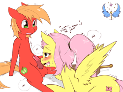 Size: 1800x1350 | Tagged: explicit, artist:cold-blooded-twilight, fluttershy, age difference, age regression, alternate hairstyle, balls, big macintosh, blushing, cock worship, colt, drool, earth pony, edit, female, foal, foalcon, g4, imported from derpibooru, male, mare, mare on colt, musk, nudity, olfactophilia, penis, pony, ponytail, reasonably sized genitals, reasonably sized penis, ship:fluttermac, shipping, smelling, stallion, straight, straight shota, sweat, trembling, wingboner, younger