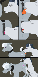 Size: 1125x2250 | Tagged: explicit, artist:autumnbramble, silver spoon, anatomically correct, anus, bedroom eyes, collar, comic, cunnilingus, dark genitals, earth pony, eyes closed, female, floppy ears, foalcon, g4, imported from derpibooru, male, nudity, open mouth, oral, pegasus, penis, pony, precum, raised tail, reasonably sized genitals, rumble, servant spoon, slave, straight, tail wrap, tongue out, vaginal secretions, vulva