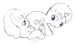Size: 1280x767 | Tagged: explicit, artist:a6p, oc, oc:baux, oc:rainer, 69 position, analingus, analingus on male, anus, balls, colt, colt on colt, commission, foal, foalcon, gay, horsecock, imported from derpibooru, male, male on male analingus, monochrome, nudity, oc only, oc x oc, oral, pegasus, penis, pony, pony on pony action, precum, reasonably sized genitals, reverse foalcon, sex, unicorn