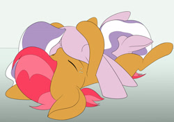Size: 3400x2400 | Tagged: explicit, artist:vulapa, babs seed, diamond tiara, 69 position, anus, butt, butt grab, cunnilingus, earth pony, female, foalcon, g4, grope, high res, imported from derpibooru, lesbian, nudity, on back, oral, plot, ponut, pony, sex, vulva