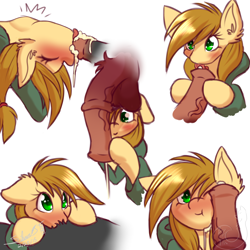 Size: 4000x4000 | Tagged: explicit, artist:silverfox057, oc, oc:silverblaze, :t, balls, blowjob, blushing, clothes, cum, cum in mouth, cute, cute porn, deepthroat, eyes closed, female, filly, floppy ears, fluffy, foal, foalcon, hoodie, horsecock, imported from derpibooru, licking, nudity, nuzzling, oc only, oral, penis, penis hat, pony, precum, sex, smiling, throat bulge, throat swabbing, tongue out, upside down, wink, younger