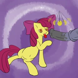 Size: 1280x1280 | Tagged: explicit, artist:alacran, apple bloom, female, foalcon, g4, hypnosis, hypnotized, imported from derpibooru, male, nudity, pendulum swing, penis, straight, tongue out, vagina