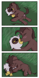 Size: 1800x3600 | Tagged: explicit, oc, oc:loki, oc:loki ebonhoof, anal, balls, bedroom eyes, blushing, colt, comic, cowgirl position, cuddling, eyes closed, foal, foalcon, gay, griffon, griffon on pony action, hug, imported from derpibooru, interspecies, kissing, loki, male, nudity, oc only, on back, poki and goki, pony, sex, shipping, sleeping, smiling, snuggling, unicorn