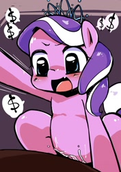 Size: 1289x1821 | Tagged: explicit, artist:moka, diamond tiara, creampie, cum, female, female focus, foalcon, g4, implied straight, imported from derpibooru, male, penetration, sex, solo focus, straight, vaginal