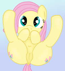 Size: 1640x1800 | Tagged: explicit, artist:an-tonio, artist:lord waite, fluttershy, anus, both cutie marks, color edit, colored, cute, cute porn, edit, female, filly, foal, foalcon, g4, genitals, imported from derpibooru, nudity, pegasus, ponut, pony, solo, solo female, vulva, younger