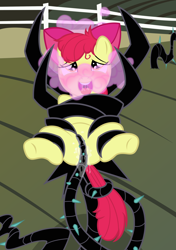 Size: 2488x3536 | Tagged: explicit, artist:badumsquish, apple bloom, ahegao, aphrodisiac, black vine, blushing, bondage, breathplay, derpibooru exclusive, drool, drugged, earth pony, female, filly, foal, foalcon, g4, gas, helpless, high res, horny, hotdogging, hypnosis, hypnotized, imported from derpibooru, mind break, nudity, on back, open mouth, orgasm, poison vine, pony, show accurate, show accurate porn, smiling, solo, solo female, spread legs, suspended, tail pull, tentacle porn, tentacles, tentacles on female, tongue out, underhoof, vaginal secretions, vine, vine bondage, vulva