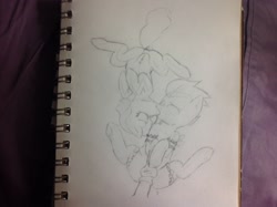 Size: 2592x1936 | Tagged: explicit, diamond tiara, artist needed, bisexual, crossdressing, female, foalcon, g4, gay, imported from derpibooru, male, monochrome, nudity, rumble, ship:tiarumble, shipping, straight, traditional art, vagina