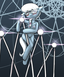 Size: 1023x1228 | Tagged: explicit, artist:yajima, silver spoon, anthro, arm hooves, blushing, breasts, delicious flat chest, earth pony, female, foalcon, g4, glasses, imported from derpibooru, nipples, nudity, semi-anthro, solo, solo female, vulva