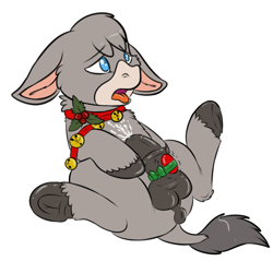 Size: 895x857 | Tagged: explicit, artist:lildooks, oc, oc:dominik, anus, barely pony related, bells, cum, donkey, egg vibrator, floppy ears, foalcon, imported from derpibooru, male, nudity, oc only, penis, ponut, sex toy, solo, solo male, spread legs, underhoof, vibrator
