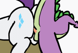 Size: 400x270 | Tagged: explicit, artist:ponchuzn, rarity, spike, age difference, animated, butt, dragon, female, foalcon, g4, horn, imported from derpibooru, interspecies, male, nudity, penis, plot, pony, rearity, sex, ship:sparity, shipping, simple background, straight, straight shota, unicorn, white background