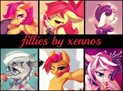 Size: 1700x1268 | Tagged: explicit, artist:fillylover, artist:xennos, apple bloom, babs seed, diamond tiara, scootaloo, silver spoon, sweetie belle, anthro, blowjob, breasts, cum, cutie mark crusaders, delicious flat chest, edit, facial, female, flat seed, foalcon, g4, gangbang, group sex, imported from derpibooru, nipples, nudity, oral, pegasus, penis, sex, unicorn