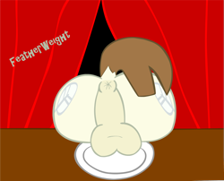 Size: 1664x1343 | Tagged: explicit, anonymous artist, anus, ass, balls, butt, butt only, featherweight, foalcon, g4, imported from derpibooru, male, nudity, ponut, presenting, solo, solo male, the aristocrats