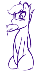 Size: 1097x1920 | Tagged: explicit, artist:florecentmoo, scootaloo, blowjob, female, foalcon, g4, imported from derpibooru, male, monochrome, oral, straight