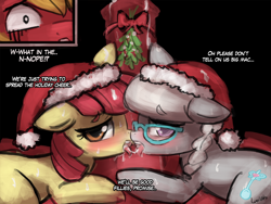Size: 960x720 | Tagged: explicit, artist:lumineko, apple bloom, silver spoon, applecest, big macintosh, bisexual, blowjob, blushing, brother and sister, cock worship, cum, cumming, double blowjob, drool, earth pony, facial, female, filly, foal, foalcon, french kiss, g4, glasses, horsecock, imported from derpibooru, incest, kissing, lesbian, licking, male, male pov, mistletoe, mistletoe abuse, molestation, multiple blowjob, nudity, offscreen character, oral, penis, pony, pov, reverse foalcon, sex, ship:applespoon, ship:macbloom, shipping, siblings, silvermac, sloppy kissing, stallion, straight
