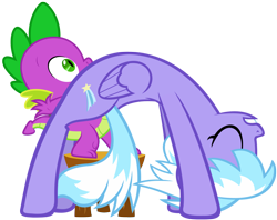 Size: 1597x1263 | Tagged: questionable, artist:sulyo, artist:wissle, spike, backbend, bridge stretch, cloudchaser, cunnilingus, dragon, duo, edit, exercise, eyes closed, female, flexible, foalcon, folded wings, g4, hundreds of users filter this tag, imported from derpibooru, interspecies, licking, male, oral, pegasus, pony, ship:spikechaser, shipping, show accurate, show accurate porn, simple background, softcore, spread legs, stool, straight, straight shota, stretching, transparent background, vector, wings, workout, yoga