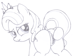 Size: 2232x1700 | Tagged: explicit, artist:an-tonio, diamond tiara, anus, butt, earth pony, female, filly, foal, foalcon, g4, imported from derpibooru, lineart, monochrome, nudity, plot, ponut, pony, presenting, solo, solo female, traditional art, vulva