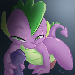 Size: 1000x1000 | Tagged: explicit, artist:fuf, spike, dragon, foalcon, g4, gay, handjob, horsecock, imported from derpibooru, male, nudity, penis