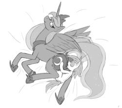 Size: 1000x885 | Tagged: explicit, artist:tg-0, princess luna, alicorn, anus, backside gobbling, bedroom eyes, clitoris, colt, crotchboobs, cunnilingus, dock, earth pony, eyes closed, female, foal, foalcon, g4, imported from derpibooru, licking, male, mare, monochrome, nipples, nudity, on side, open mouth, oral, pipsqueak, ponut, pony, ship:lunapip, shipping, smiling, straight, straight shota, teats, tongue out, vulva