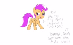 Size: 2560x1600 | Tagged: explicit, artist:fairhart, scootaloo, anus, butt, female, filly, foal, foalcon, g4, imported from derpibooru, looking back, nudity, plot, presenting, shaming, sketch, solo, solo female, vagina