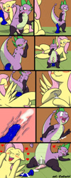 Size: 599x1500 | Tagged: explicit, artist:caluriri, fluttershy, spike, 180 penis, anal insertion, anal orgasm, anus, bad dragon, blushing, casual masturbation, clothes, comic, cum, cumtube, cute, cute porn, dildo, dragon, exhibitionism, fake cum, female, female on male, flutterdom, foalcon, g4, gloves, imported from derpibooru, insertion, latex gloves, latex socks, male, nudity, orgasm, pegging, penis, pony on dragon action, sex toy, ship:flutterspike, shipping, spread wings, straight, strapon, watching, wingboner, wings