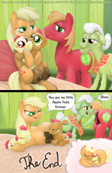 Size: 1300x2000 | Tagged: explicit, artist:smudge proof, apple bloom, applejack, babs seed, comic:sweet apple seed regressions, age regression, alternate cutie mark, anus, apple cider, applecest, balls, belly, big crotchboobs, big macintosh, birth, blushing, breast milk, breastfeeding, comic, crotchboob expansion, crotchboobs, cutie mark, earth pony, eyes closed, female, foalcon, g4, granny smith, huge crotchboobs, imported from derpibooru, impossibly large crotchboobs, incest, lactation, male, nipples, nudity, on side, ponut, pony, post-vore, sheath, shipping, sleeping, smiling, suckling, sweat, unbirthing, underhoof