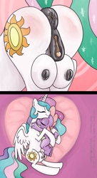 Size: 1000x1838 | Tagged: explicit, artist:smudge proof, princess celestia, spike, 2 panel comic, alicorn, anatomically correct, anus, big crotchboobs, butt, butt blush, clitoris, comic, commission, crotchboobs, dark genitals, dragon, female, feminization, foalcon, g4, heart clitoris, huge crotchboobs, imported from derpibooru, impossibly large anus, impossibly large crotchboobs, impossibly large ponut, large ponut, male, nipples, nudity, plot, ponut, pony, presenting, puffy nipples, puffy vulva, ship:spikelestia, shipping, sleeping, snuggling, straight, vagina, vulva, vulvar winking
