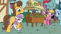 Size: 1920x1080 | Tagged: explicit, artist:vsdrawfag, sweetie belle, balls, blushing, caramel, caramelbelle, casual sex, cherry berry, chest fluff, cum, dripping, dripping cum, ear fluff, exhibitionism, female, filly, foal, foalcon, g4, horsecock, imported from derpibooru, male, nudity, open mouth, penis, public sex, raised hoof, raised leg, sex, shoeshine, smiling, stallion on filly, straight, vaginal secretions