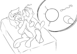 Size: 877x620 | Tagged: explicit, artist:swordkirby, an egg being attacked by sperm, cum, derpy hooves, dinky hooves, female, foal, foalcon, futa, futa dinky hooves, futa filly, futa filly on mare, futa on female, g4, hands free, heart, imported from derpibooru, impregnation, incest, intersex, mare, missionary position, monochrome, orgasm, pegasus, penetration, pony, sex, ship:dinkyderp, simultaneous orgasm, underhoof, vaginal, vaginal orgasm
