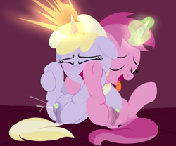 Size: 2400x2000 | Tagged: explicit, artist:dtcx97, ahegao, anus, blushing, clitoral stimulation, clitoris, cute, cute porn, dark genitals, dinky hooves, eyes closed, female, filly, foal, foalcon, g4, heart clitoris, high res, horn, horngasm, imported from derpibooru, magical stimulation, magical unicorn mayonnaise, mutual masturbation, nudity, orgasm, ponut, pony, ruby pinch, squirting, tongue out, unicorn, vaginal secretions, vulva, vulvar winking