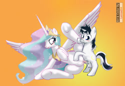 Size: 1118x768 | Tagged: explicit, artist:leinad56, princess celestia, oc, balls, blushing, canon x oc, clitoris, colt, colt on mare, cum, female, foal, foalcon, g4, imported from derpibooru, male, mare, nudity, penetration, penis, pony, sex, straight, straight shota, vagina, vaginal, vulva