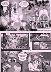 Size: 1240x1748 | Tagged: explicit, artist:anibaruthecat, button mash, sweetie belle, comic:cat's delicacy, anus, bestiality, body swap, butt, comic, denied, foalcon, g4, grumpy cat, imported from derpibooru, interspecies, nudity, opalescence, plot, pony, public use, vulgar, vulva