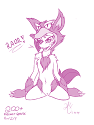 Size: 1500x2000 | Tagged: explicit, artist:ho7y5hoxx, babs seed, animal costume, big babs wolf, clothes, costume, earth pony, female, foalcon, g4, imported from derpibooru, monochrome, nudity, pony, semi-anthro, solo, solo female, vulva, wolf costume