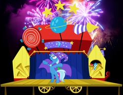Size: 1800x1400 | Tagged: questionable, artist:feitaru, artist:mrlolcats17, spike, bipedal, cute, dragon, edit, female, fireworks, flank, foalcon, from behind, g4, imported from derpibooru, kissing, love, male, mare, pony, ship:spixie, shipping, stage, straight, trixie, unicorn, wagon