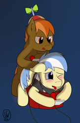 Size: 1700x2622 | Tagged: questionable, artist:whitesky, button mash, anal, blushing, buttonstrike, casual sex, colt, colt on colt, earth pony, foal, foalcon, g4, gamejob, gay, imported from derpibooru, male, multitasking, obscured penetration, one eye closed, pony, pony on pony action, sex, simple background, softcore, strike, tongue out, video game