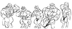 Size: 1200x487 | Tagged: explicit, artist:furry, oc, anthro, balls, big macintosh, big penis, carrot cake, fetish, foalcon, g4, imported from derpibooru, impossibly large balls, impossibly large penis, macinsnails, male, males only, muscle fetish, muscles, nudity, penis, snails