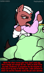 Size: 500x819 | Tagged: explicit, artist:ponyhospital, diamond tiara, oc, oc:nurse code-51, belly, cunnilingus, dubious consent, female, fetish, filly, filly prey, foal, foalcon, g4, imported from derpibooru, lesbian, nudity, oral, pony, pony hospital, vagina, vore