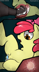 Size: 500x903 | Tagged: explicit, artist:ponyhospital, apple bloom, age difference, an egg being attacked by sperm, apple bloom's bow, applecest, big macintosh, bow, brother and sister, creampie, crotch tape, cum, cum in uterus, earth pony, female, filly, foal, foalcon, g4, hair bow, imported from derpibooru, impregnation, incest, internal cumshot, male, nudity, penetration, pony, pony hospital, sex, ship:macbloom, siblings, stallion, stallion on filly, straight, uterus, vaginal, vulva, x-ray