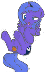 Size: 216x331 | Tagged: explicit, princess luna, alicorn, artist needed, cute, cute porn, dildo, female, filly, filly luna, foal, foalcon, g4, genitals, imported from derpibooru, insertion, nudity, on back, pony, sex toy, solo, solo female, tongue out, vaginal insertion, vibrator, vulva, woona, younger
