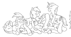Size: 5079x2644 | Tagged: questionable, artist:fearingfun, apple bloom, applejack, rarity, shining armor, sweetie belle, twilight sparkle, 30 minute art challenge, age difference, analingus, analingus on female, analingus on male, applecest, big macintosh, bisexual, bisexual female, brother and sister, cunnilingus, earth pony, eyes closed, female, female on male, female on male analingus, foalcon, freckles, g4, grayscale, group sex, imported from derpibooru, incest, lesbian, licking, male, mare, mare on filly, monochrome, oral, orgy, penetration, pony, pony on pony action, raricest, sex, ship:applemacbloom, ship:bloomjack, ship:macbloom, ship:raribelle, ship:shiningsparkle, ship:sweetiemac, ship:twijack, shipping, siblings, softcore, stallion, stallion on mare, straight, twicest, unicorn, vaginal