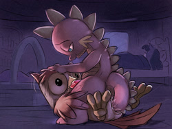 Size: 1920x1440 | Tagged: explicit, artist:computer olympics, spike, twilight sparkle, beak, beakjob, bestiality, bird, blowjob, cloaca, cloacal penetration, crack shipping, dragon, foalcon, g4, gay, imported from derpibooru, interspecies, male, nudity, oral, owl, owlowiscious, owlowispikous, penis, pony, sex, shipping, sleeping, stealth sex, tail, tail penetration