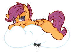 Size: 1500x1059 | Tagged: explicit, artist:bakaponi, scootaloo, blushing, cloud, cum, filly, foal, foalcon, futa, futa scootaloo, g4, imported from derpibooru, intersex, nudity, pegasus, penis, pony, sexy, sinfully sexy, solo, solo futa